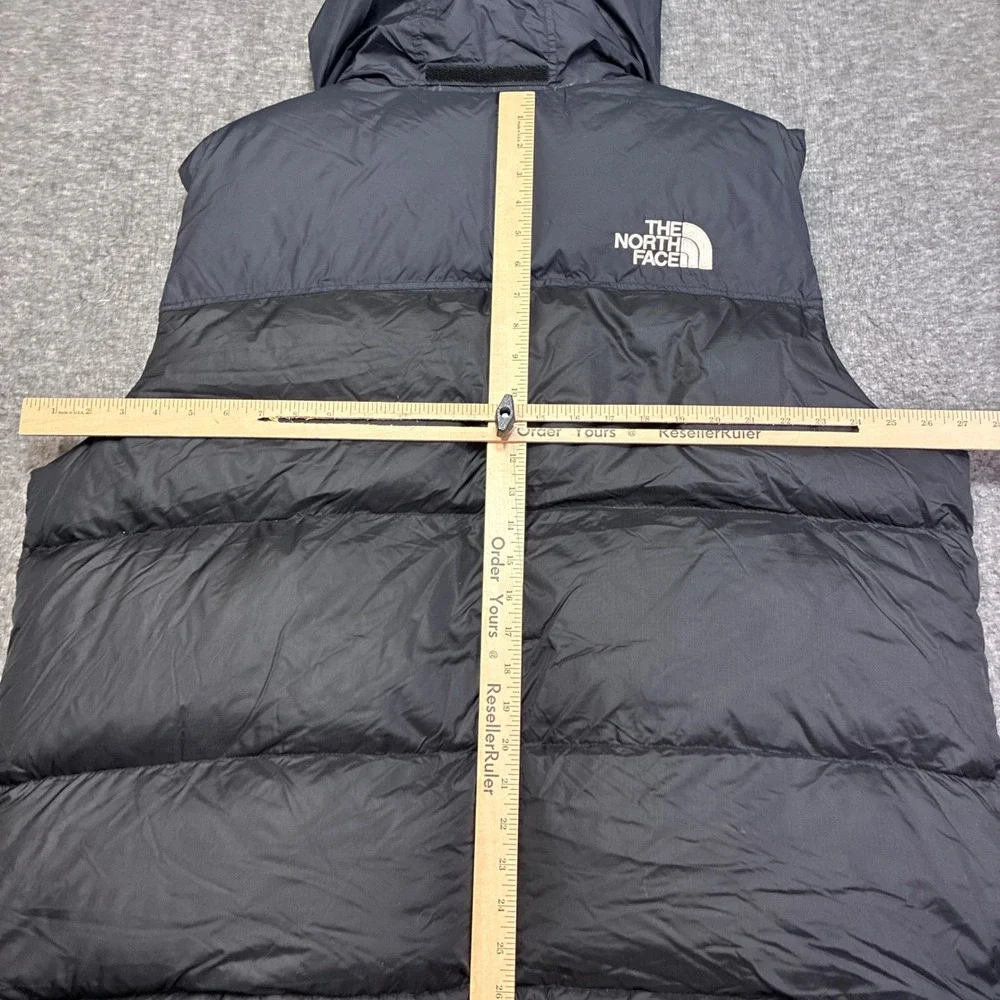 VTG The‎ North Face Nuptse 700 Puffer Vest Mens XXL Black Hooded Down Insulated